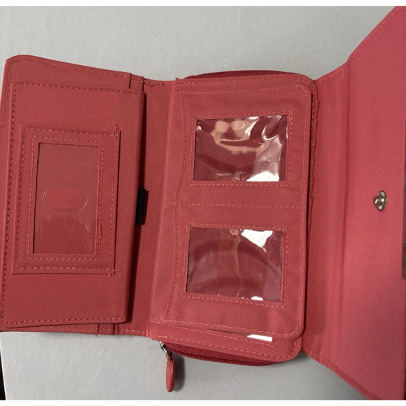 Safe Keeper Hot Pink Faux Leather Wallet Cards ID Travel Essential Colorful - Picture 5 of 7